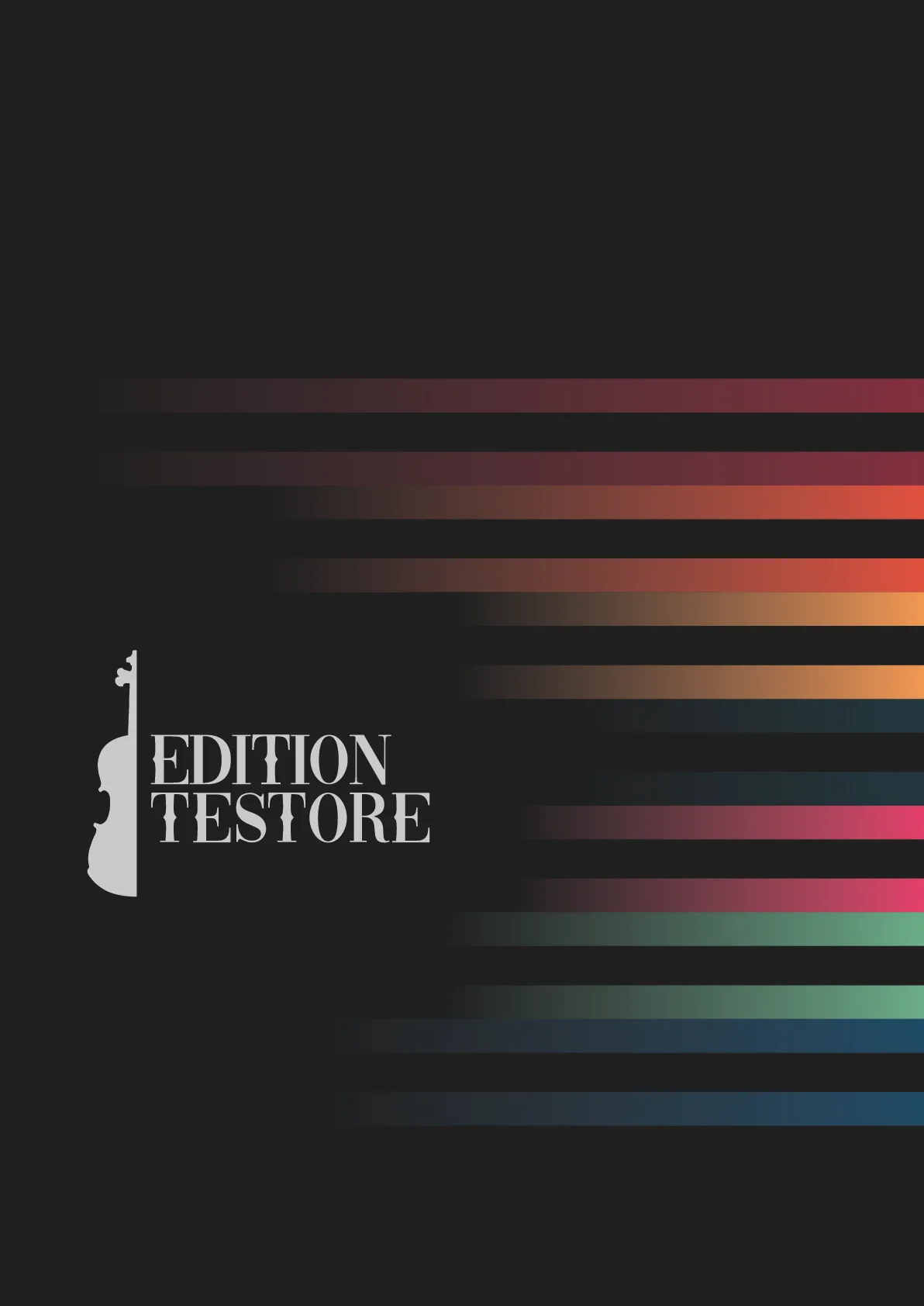Edition Testore back cover with coloured stripes